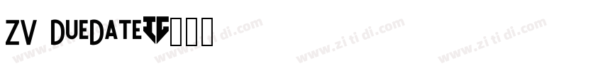 ZV DueDate字体转换